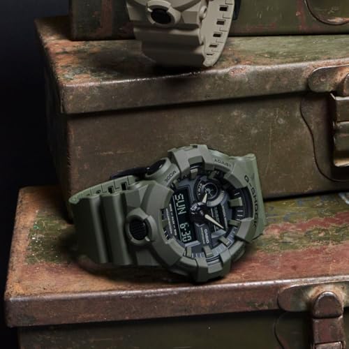 Casio Men's XL Series G-Shock Quartz 200M WR Shock Resistant Resin Color: Matte Olive Green (Model GA-700UC-3ACR)