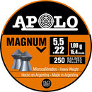 Apolo Magnum Pointed Airgun Pellets .22 Caliber / 15.4 Grains (250 Count)