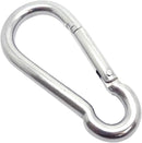 2" Stainless Steel Carabiner, Heavy-Duty Clips,304 Stainless-Steel, Hiking, Key Rings, Camping, Outdoor, Gyms, Hammocks, Ropes, Outdoor Adventures, 6ea /PK