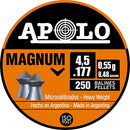 Apolo Magnum Pointed Airgun Pellets .177 Caliber / 8.48 Grains (250 Count)