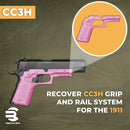 Recover Tactical CC3H Grip and Rail System for The 1911 - PINK